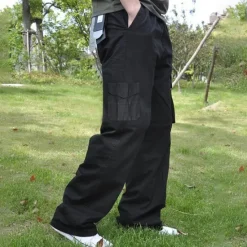 Sale OUKU Men's Cargo Pants Cargo Trousers Baggy Pants Flap Pocket Plain Breathable Outdoor Daily Big and Tall Black Green