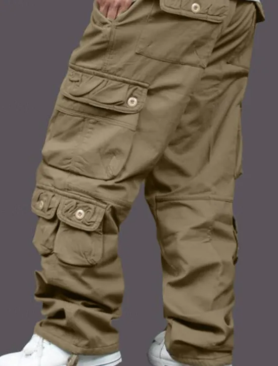 New OUKU Men's Cargo Pants Cargo Trousers Combat Trousers Work Pants Pocket Plain Comfort Breathable Outdoor Daily Going out Casual Big and Tall Black Army Green