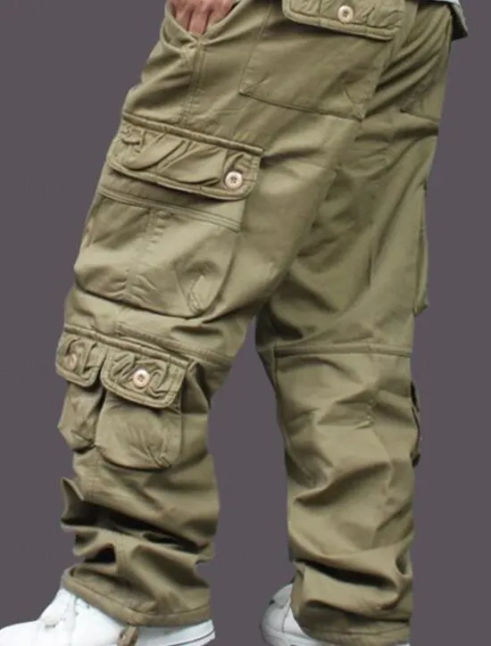 New OUKU Men's Cargo Pants Cargo Trousers Combat Trousers Work Pants Pocket Plain Comfort Breathable Outdoor Daily Going out Casual Big and Tall Black Army Green