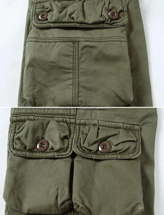 New OUKU Men's Cargo Pants Cargo Trousers Combat Trousers Work Pants Pocket Plain Comfort Breathable Outdoor Daily Going out Casual Big and Tall Black Army Green