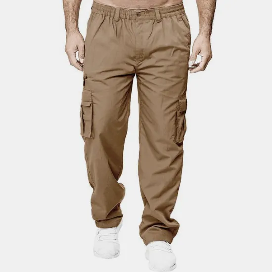 OUKU Men's Cargo Pants Cargo Trousers Combat Trousers Zipper Pocket Solid Color Breathable Quick Dry Daily Streetwear Classic Formal Denim Blue Deep card