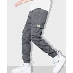 Online OUKU Men's Cargo Pants Cargo Trousers Flap Pocket Plain Comfort Breathable Outdoor Daily Going out Fashion Casual Black Army Green