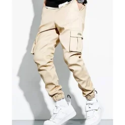 Online OUKU Men's Cargo Pants Cargo Trousers Flap Pocket Plain Comfort Breathable Outdoor Daily Going out Fashion Casual Black Army Green