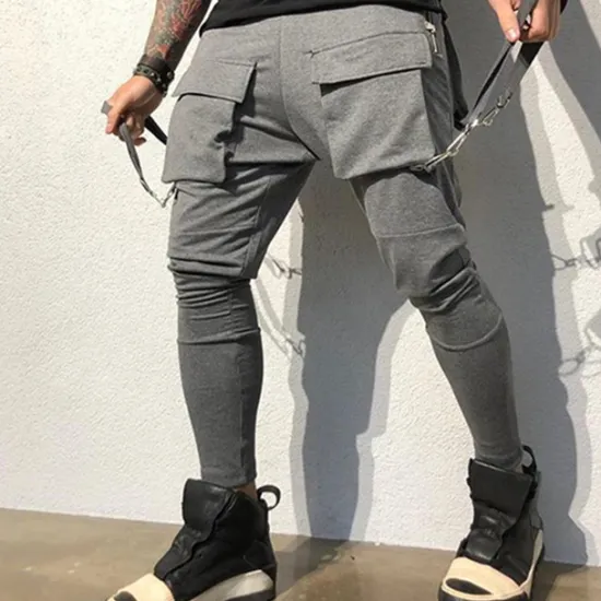 Best OUKU Men's Cargo Pants Cargo Trousers Techwear Pocket Plain Comfort Breathable Outdoor Daily Going out Fashion Casual Black Red