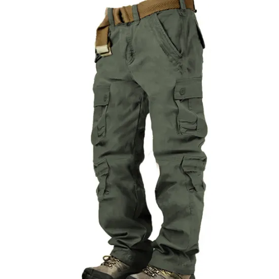 Discount OUKU Men's Cargo Pants Cargo Trousers Hiking Pants 8 Pocket Plain Comfort Breathable Outdoor Daily Going out Fashion Casual Gray Green Camouflage Black