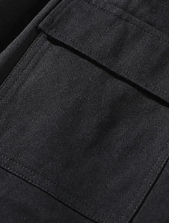 Clearance OUKU Men's Cargo Pants Cargo Trousers Joggers Trousers Cropped Pants Drawstring Elastic Waist Multi Pocket Color Block Comfort Wearable Casual Daily Holiday Sports Fashion Black White