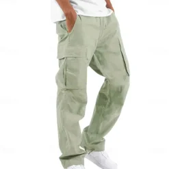 New OUKU Men's Cargo Pants Cargo Trousers Leg Drawstring Solid Color Ripstop Breathable Weekend Streetwear Classic Casual Black Yellow