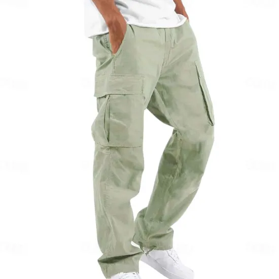 New OUKU Men's Cargo Pants Cargo Trousers Leg Drawstring Solid Color Ripstop Breathable Weekend Streetwear Classic Casual Black Yellow