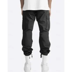 New OUKU Men's Cargo Pants Cargo Trousers Leg Drawstring Solid Color Ripstop Breathable Weekend Streetwear Classic Casual Black Yellow
