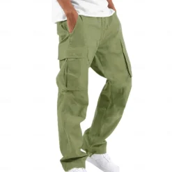 New OUKU Men's Cargo Pants Cargo Trousers Leg Drawstring Solid Color Ripstop Breathable Weekend Streetwear Classic Casual Black Yellow