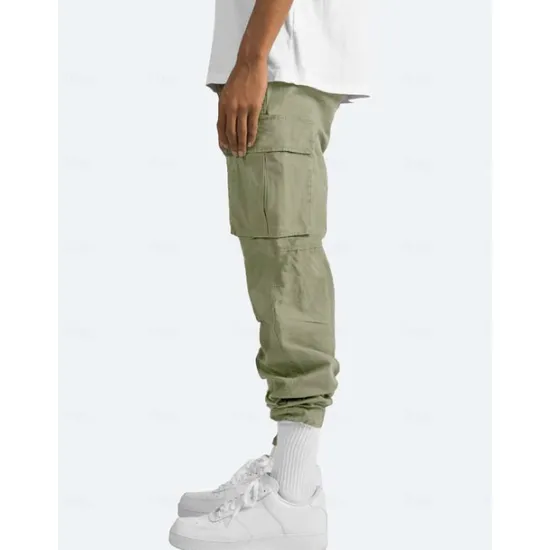 New OUKU Men's Cargo Pants Cargo Trousers Leg Drawstring Solid Color Ripstop Breathable Weekend Streetwear Classic Casual Black Yellow