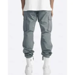New OUKU Men's Cargo Pants Cargo Trousers Leg Drawstring Solid Color Ripstop Breathable Weekend Streetwear Classic Casual Black Yellow