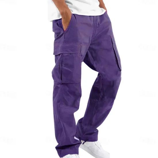 New OUKU Men's Cargo Pants Cargo Trousers Leg Drawstring Solid Color Ripstop Breathable Weekend Streetwear Classic Casual Black Yellow