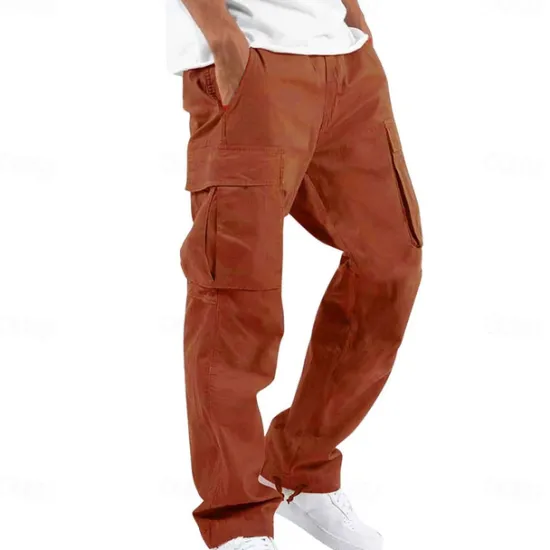 New OUKU Men's Cargo Pants Cargo Trousers Leg Drawstring Solid Color Ripstop Breathable Weekend Streetwear Classic Casual Black Yellow