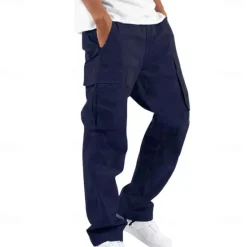 New OUKU Men's Cargo Pants Cargo Trousers Leg Drawstring Solid Color Ripstop Breathable Weekend Streetwear Classic Casual Black Yellow