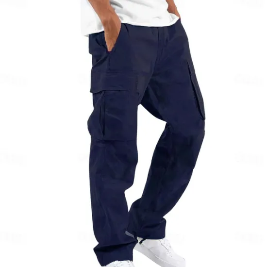 New OUKU Men's Cargo Pants Cargo Trousers Leg Drawstring Solid Color Ripstop Breathable Weekend Streetwear Classic Casual Black Yellow