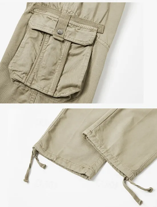 Sale OUKU Men's Cargo Pants Cargo Trousers Work Pants Multi Pocket Graphic Animal Horse Outdoor Full Length Outdoor Sports Outdoor Casual Classic Western Style Yellow Army Green Micro-elastic