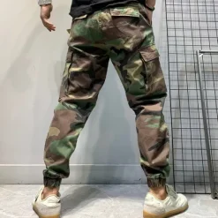 OUKU Men's Cargo Pants Cargo Trousers Camo Pants Pocket Camouflage Comfort Breathable Outdoor Daily Going out Fashion Casual Army Green Green