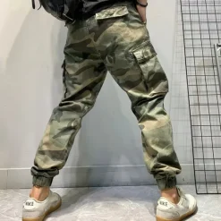 OUKU Men's Cargo Pants Cargo Trousers Camo Pants Pocket Camouflage Comfort Breathable Outdoor Daily Going out Fashion Casual Army Green Green