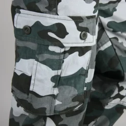 Clearance OUKU Men's Cargo Pants Cargo Trousers Hiking Pants Pocket Plain Comfort Breathable Outdoor Daily Going out Fashion Casual Camouflage Blue Camouflage Black