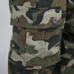 Clearance OUKU Men's Cargo Pants Cargo Trousers Hiking Pants Pocket Plain Comfort Breathable Outdoor Daily Going out Fashion Casual Camouflage Blue Camouflage Black