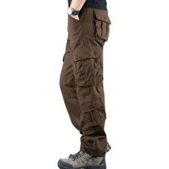 Clearance OUKU Men's Cargo Pants Cargo Trousers Hiking Pants Pocket Plain Comfort Breathable Outdoor Daily Going out Fashion Casual Camouflage Blue Camouflage Black
