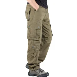 Clearance OUKU Men's Cargo Pants Cargo Trousers Hiking Pants Pocket Plain Comfort Breathable Outdoor Daily Going out Fashion Casual Camouflage Blue Camouflage Black