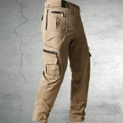 Clearance OUKU Men's Cargo Pants Cargo Trousers Tactical Pants Work Pants Zipper Pocket Multi Pocket Straight Leg Solid Color Outdoor Full Length Daily Stylish Black khaki