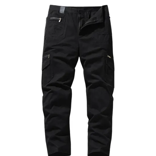 Clearance OUKU Men's Cargo Pants Cargo Trousers Tactical Pants Work Pants Zipper Pocket Multi Pocket Straight Leg Solid Color Outdoor Full Length Daily Stylish Black khaki