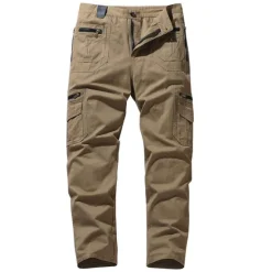 Clearance OUKU Men's Cargo Pants Cargo Trousers Tactical Pants Work Pants Zipper Pocket Multi Pocket Straight Leg Solid Color Outdoor Full Length Daily Stylish Black khaki