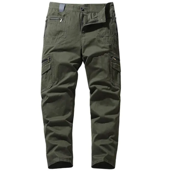 Clearance OUKU Men's Cargo Pants Cargo Trousers Tactical Pants Work Pants Zipper Pocket Multi Pocket Straight Leg Solid Color Outdoor Full Length Daily Stylish Black khaki