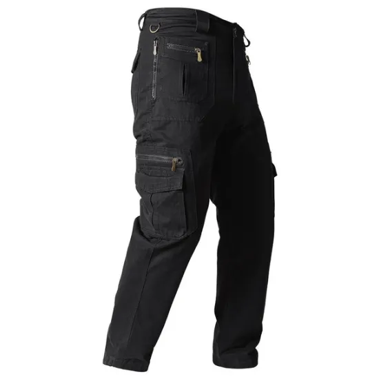 Clearance OUKU Men's Cargo Pants Cargo Trousers Tactical Pants Work Pants Zipper Pocket Multi Pocket Straight Leg Solid Color Outdoor Full Length Daily Stylish Black khaki