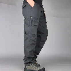 Outlet OUKU Men's Cargo Pants Cargo Trousers Hiking Pants Pocket Plain Comfort Breathable Outdoor Daily Going out Fashion Casual Army Yellow Black