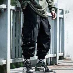 Clearance OUKU Men's Cargo Pants Cargo Trousers Techwear Pocket Plain Comfort Breathable Outdoor Daily Going out Fashion Casual Black Army Green Micro-elastic
