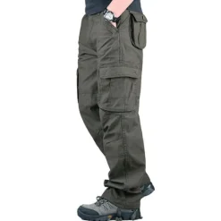 Online OUKU Men's Cargo Pants Cargo Trousers Trousers Work Pants Multi Pocket Plain Comfort Breathable Casual Daily Streetwear Sports Fashion ArmyGreen Grass Green Micro-elastic