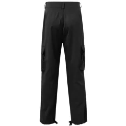Sale OUKU Men's Cargo Pants Cargo Trousers Trousers Flap Pocket Plain Comfort Breathable Outdoor Daily Streetwear Casual Light Khaki Black
