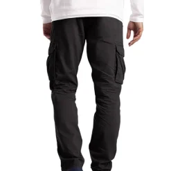 Sale OUKU Men's Cargo Pants Cargo Trousers Trousers Flap Pocket Plain Comfort Breathable Outdoor Daily Streetwear Casual Light Khaki Black