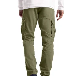 Sale OUKU Men's Cargo Pants Cargo Trousers Trousers Flap Pocket Plain Comfort Breathable Outdoor Daily Streetwear Casual Light Khaki Black