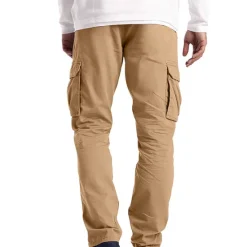 Sale OUKU Men's Cargo Pants Cargo Trousers Trousers Flap Pocket Plain Comfort Breathable Outdoor Daily Streetwear Casual Light Khaki Black