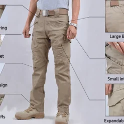 New OUKU Men's Cargo Pants Cargo Trousers Combat Trousers Tactical Pants Solid Color Ripstop Breathable Going out Streetwear Designer Casual Black Green