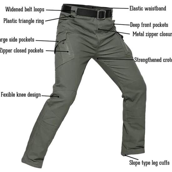 New OUKU Men's Cargo Pants Cargo Trousers Combat Trousers Tactical Pants Solid Color Ripstop Breathable Going out Streetwear Designer Casual Black Green