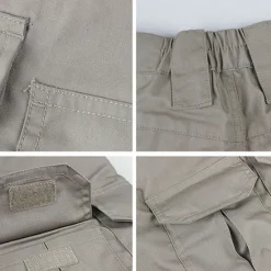 Clearance OUKU Men's Cargo Pants Cargo Trousers Tactical Pants Tactical Work Pants Multi Pocket Flap Pocket Solid Color Camouflage Waterproof Sports Outdoor Hiking Casual Military Gray Green Dark night camouflage