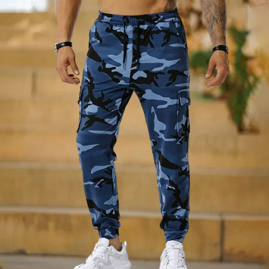 Online OUKU Men's Cargo Pants Cargo Trousers Joggers Camo Pants Pocket Camouflage Comfort Breathable Outdoor Daily Going out Cotton Blend Fashion Casual White Red