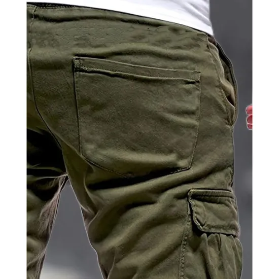 Clearance OUKU Men's Cargo Pants Cargo Trousers Pocket Plain Comfort Breathable Outdoor Daily Going out Fashion Casual Black Army Green