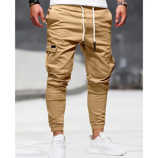 Clearance OUKU Men's Cargo Pants Cargo Trousers Pocket Plain Comfort Breathable Outdoor Daily Going out Fashion Casual Black Army Green