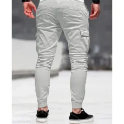 Clearance OUKU Men's Cargo Pants Cargo Trousers Pocket Plain Comfort Breathable Outdoor Daily Going out Fashion Casual Black Army Green