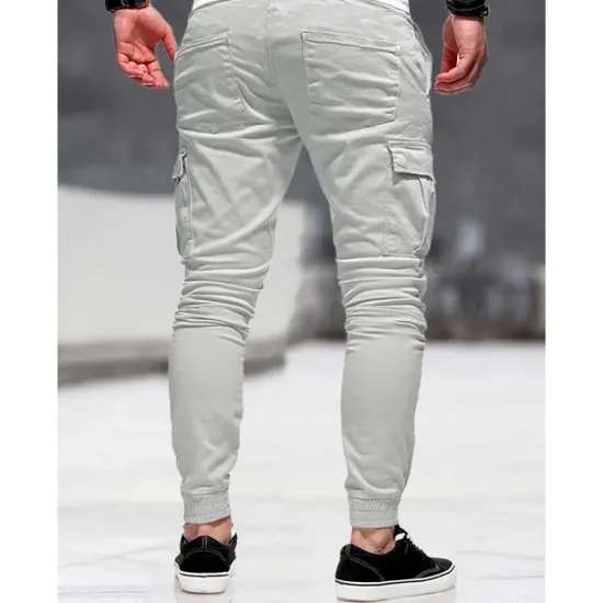 Clearance OUKU Men's Cargo Pants Cargo Trousers Pocket Plain Comfort Breathable Outdoor Daily Going out Fashion Casual Black Army Green
