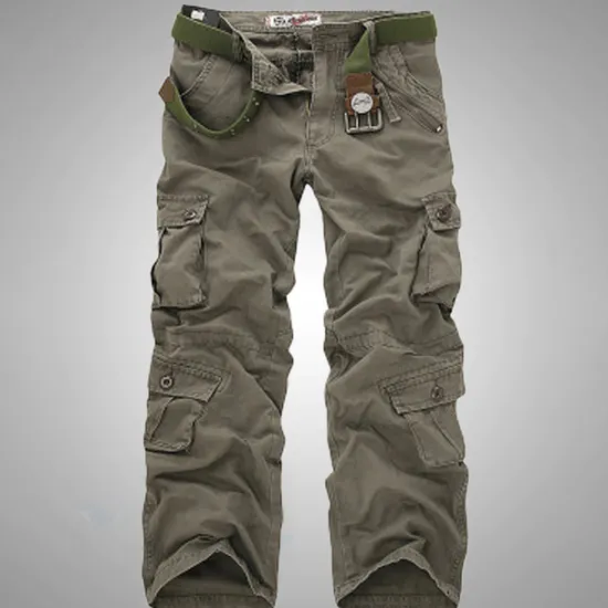 Discount OUKU Men's Cargo Pants Cargo Trousers Pocket Plain Comfort Breathable Outdoor Daily Going out Fashion Casual Gray Green Yellow camouflage