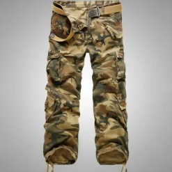 Discount OUKU Men's Cargo Pants Cargo Trousers Pocket Plain Comfort Breathable Outdoor Daily Going out Fashion Casual Gray Green Yellow camouflage