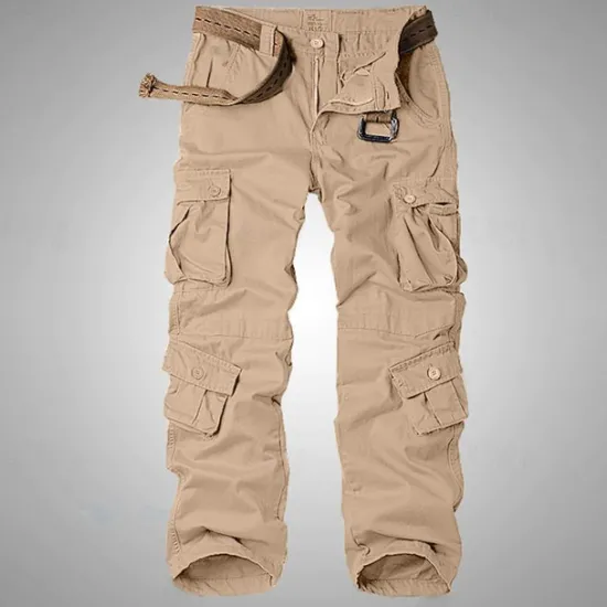 Discount OUKU Men's Cargo Pants Cargo Trousers Pocket Plain Comfort Breathable Outdoor Daily Going out Fashion Casual Gray Green Yellow camouflage